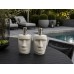 J-LINE Olielamp Moai Set 2 Grijs Cement | Sfeervolle Buitenlamp